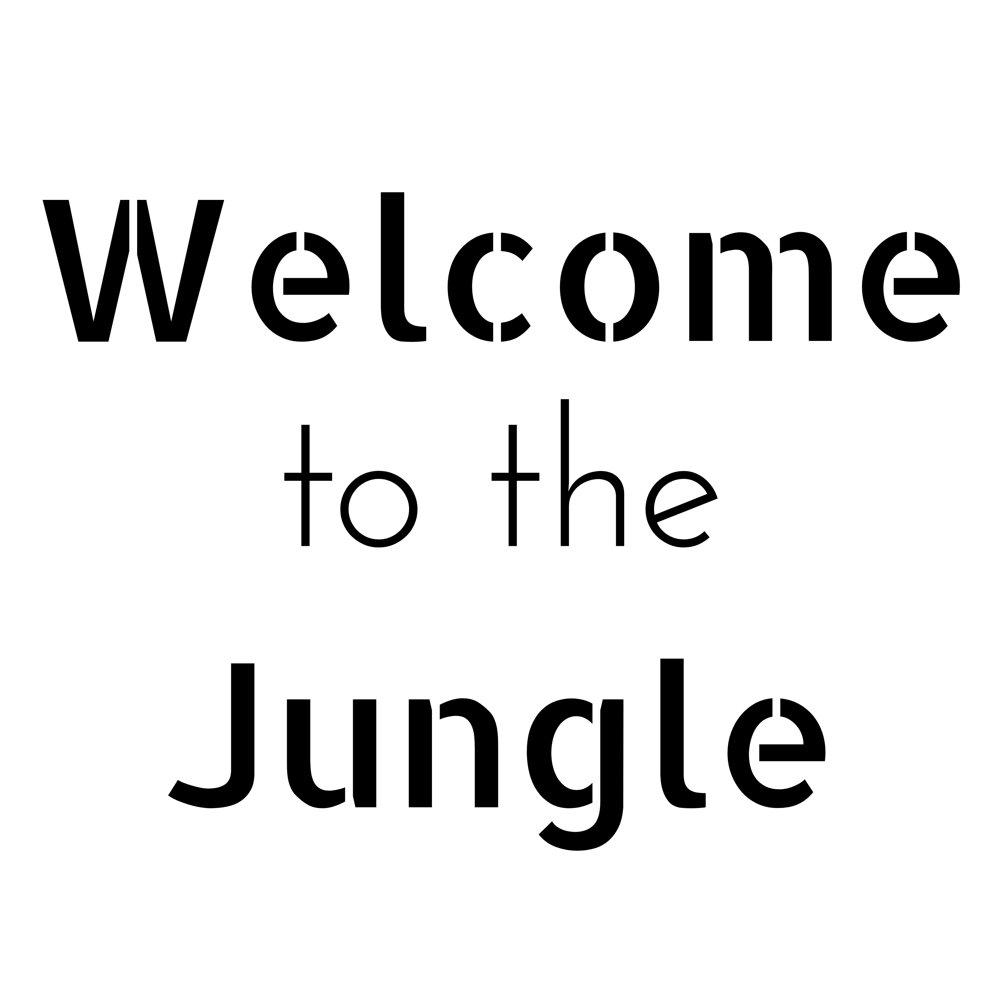 Pot sticker 'Welcome to the jungle'