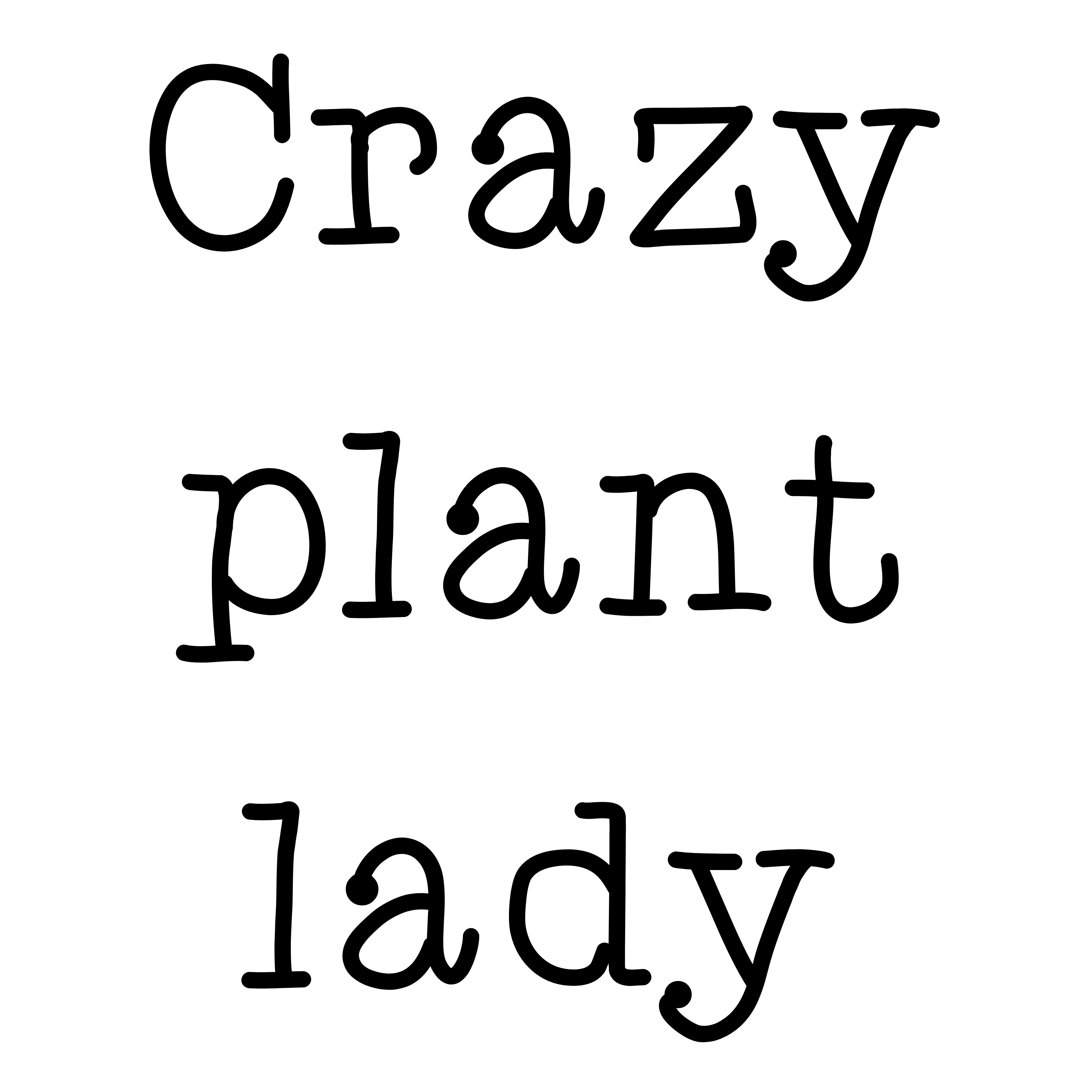 Pot sticker 'Crazy Plant Lady'