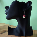 Oorbellen 'Mushroom' Rood