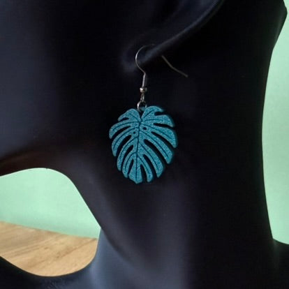 Oorbellen 'Monstera' and 'Monstera Albo'