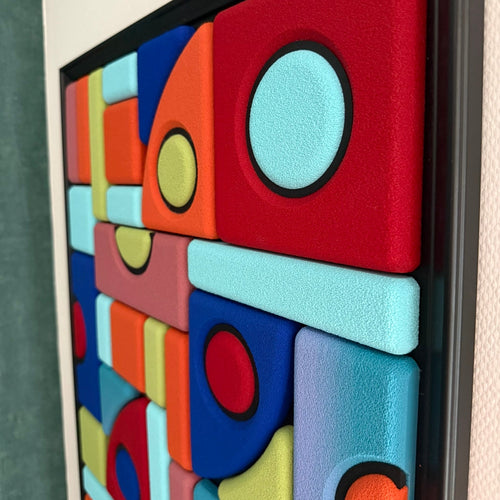 Geometrische wanddecoratie – FuzzyForms Sunrise XL – 3D-geprint