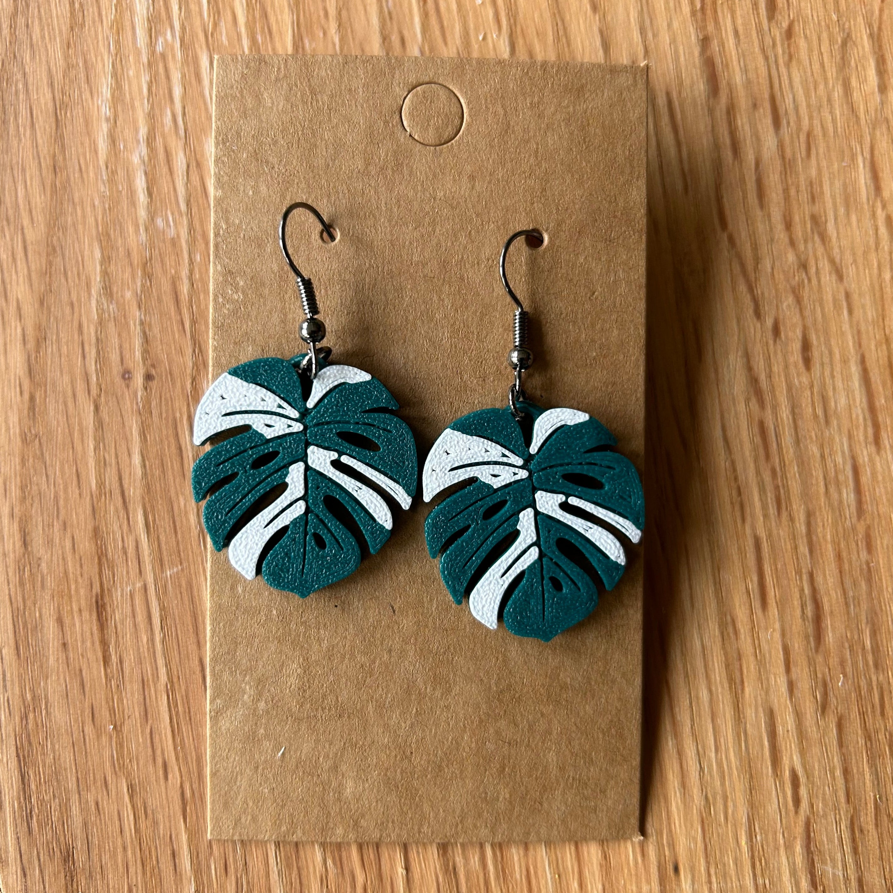 Oorbellen 'Monstera' and 'Monstera Albo'